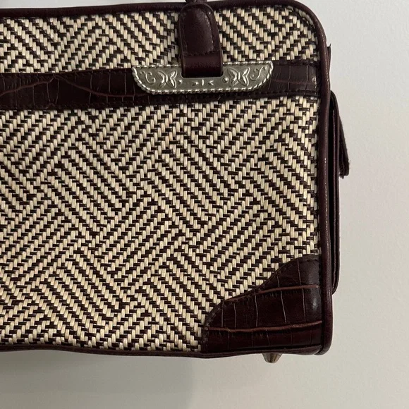 Bueno Brown and Cream Checkered Shoulder Bag - Picture 3 of 14
